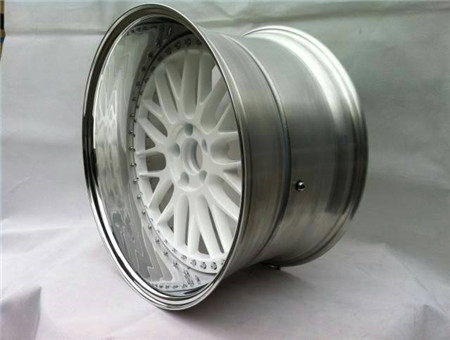 BC08/3 piece wheels for Toyota/deep dish wheels/polish outer lip/white wheels/custom rims